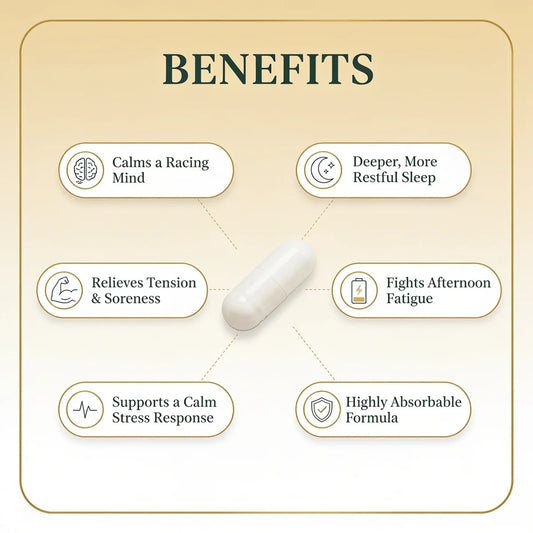 PureBioClinic Magnesium Glycinate capsules for calm, sleep and energy