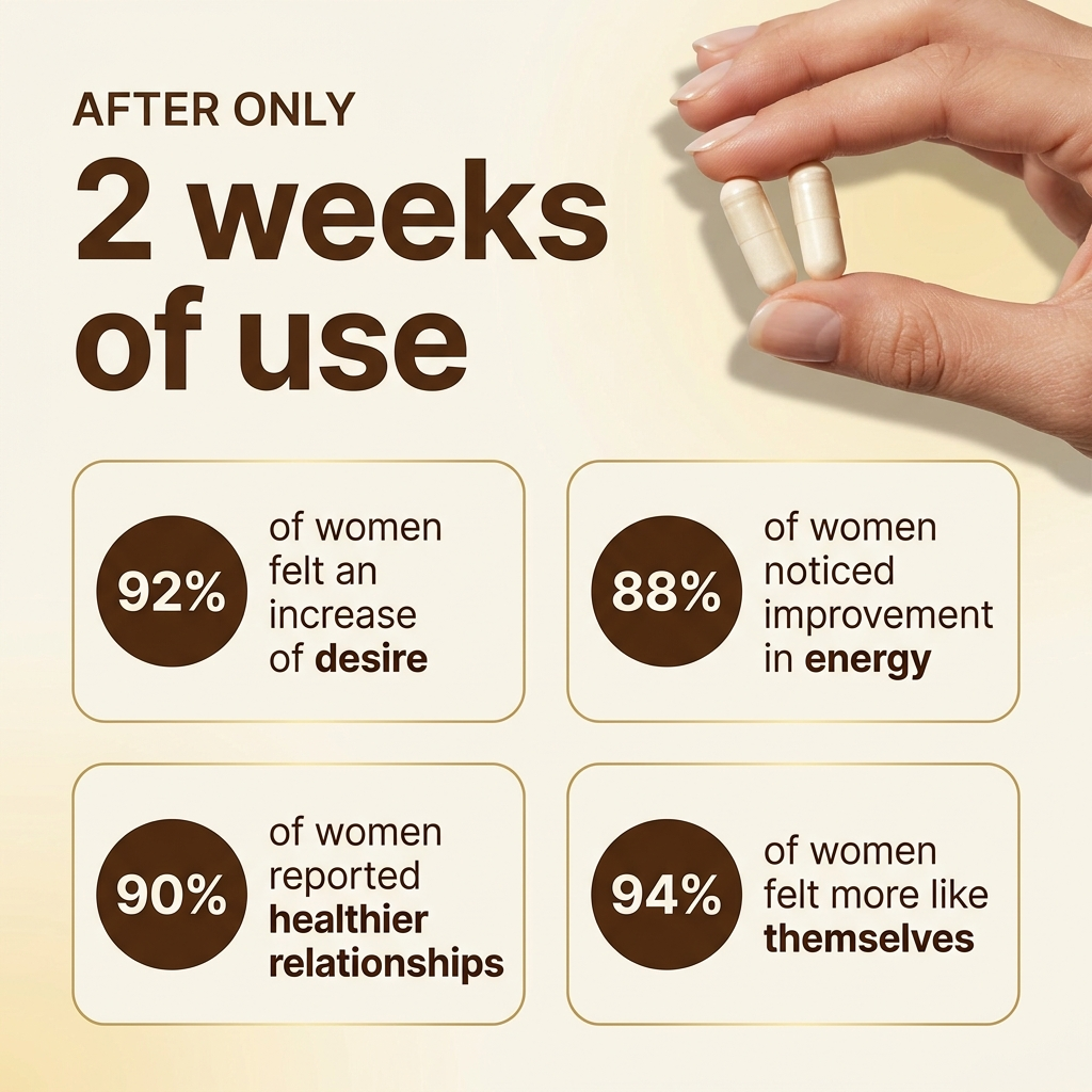 Desire supplement ingredients and formula close-up