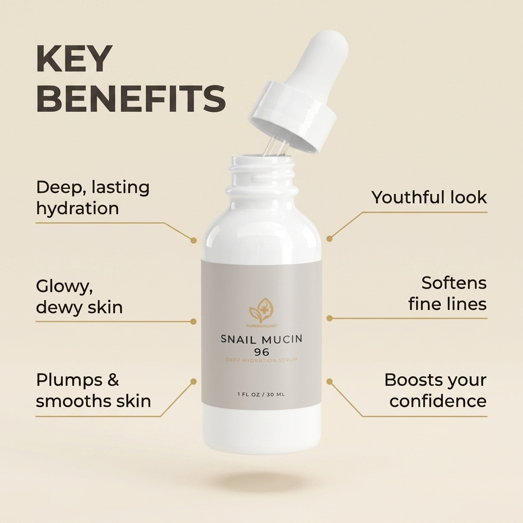 Snail Mucin 96% texture and application on skin