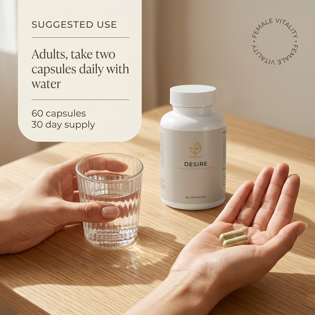 Desire women's supplement daily routine image