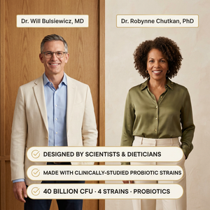 Probiotic 40 Billion supplement benefits infographic