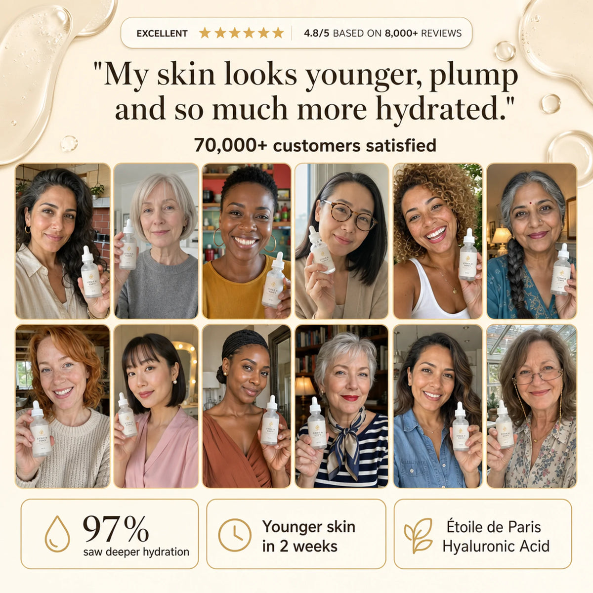 Étoile de Paris hyaluronic acid serum lifestyle image