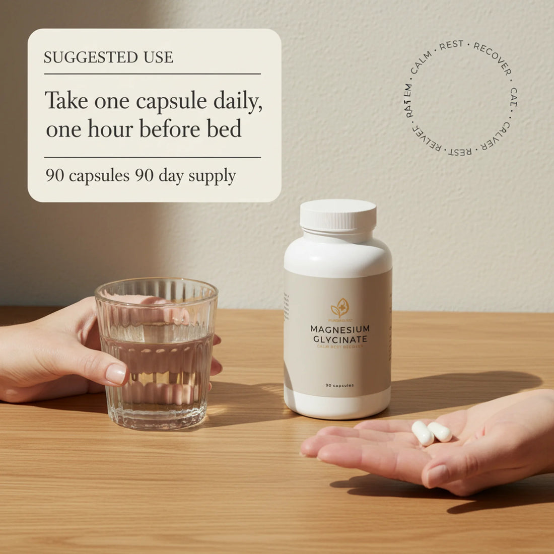 Magnesium Glycinate Calm Sleep and Energy full product view