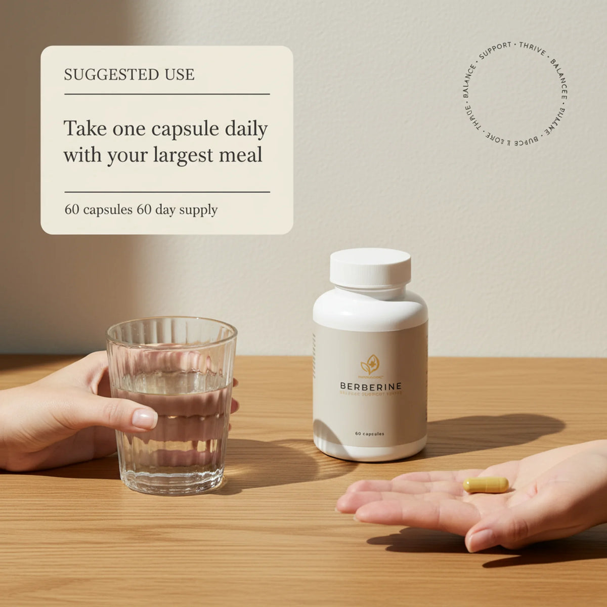 PureBioClinic Berberine HCl 500mg packaging close-up